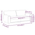 2-OSOBOWA SOFA CZARNA 140CM SZTUCZNA SKÓRA
