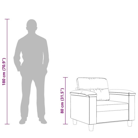 FOTEL KOLOR TAUPE 60CM OBITY MIKROFIBRĄ