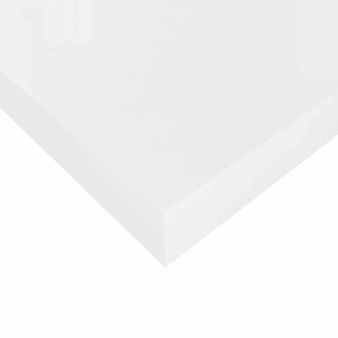 PÓŁKI ŚCIENNE 4 SZT POŁYSK BIAŁE 90X235X38CM