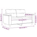 SOFA 2-OSOBOWA CIEMNOSZARA 120CM TAPICEROWANA MIKROFIBRĄ