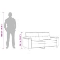 SOFA 2-OSOBOWA JASNOSZARY 140CM TAPICEROWANA MIKROFIBRĄ