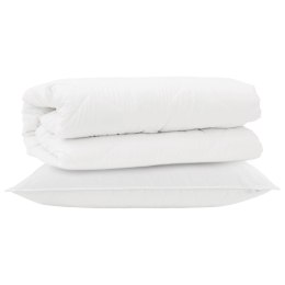 VidaXL Zestaw kołder z poduszką 2 pcs Biały Mikrofibra