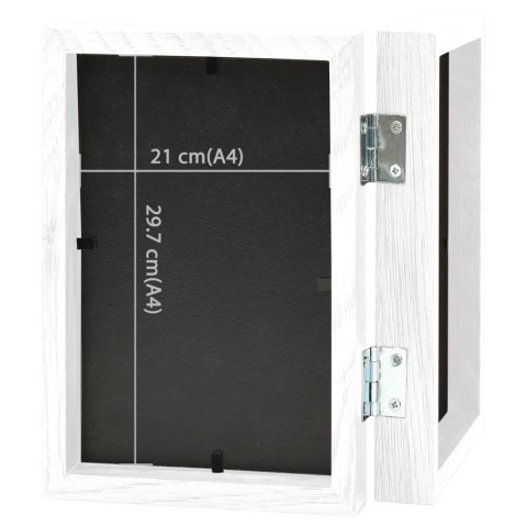 DWUDZIELNA RAMKA NA ZDJĘCIA BIAŁA 2X(21X29,7CM)