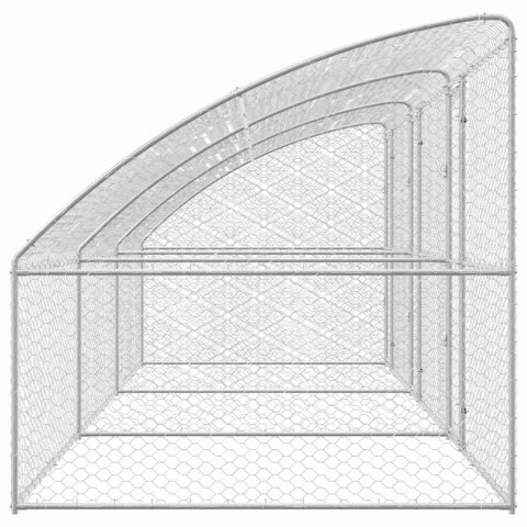 VidaXL Kenel dla Psów z przechowywaniem 3 pcs Srebrny 6 x 2 x 2 m Stal