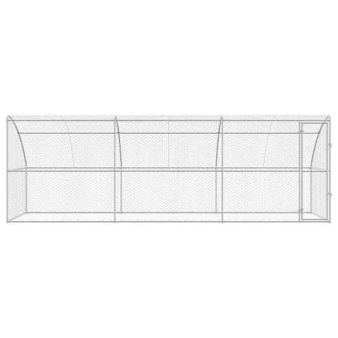 KOJEC DLA PSÓW Z MIEJSCEM DO PRZECHOWYWANIA3 SZT SREBRNY 6X2X2 M STAL