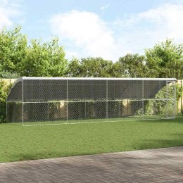 VidaXL Kenel dla Psów z przechowywaniem 4 pcs Srebrny 8 x 2 x 2 m Stal