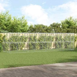 KOJEC DLA PSÓW Z MIEJSCEM DO PRZECHOWYWANIA4 SZT SREBRNY 8X2X2 M STAL