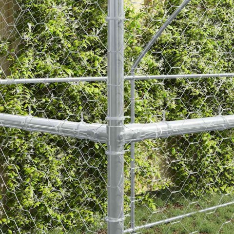 KOJEC DLA PSA 8X2X2 M ZAGRODA WYBIEG STAL OCYNKOWANA DACH ZAMEK DUŻY SOLIDNY