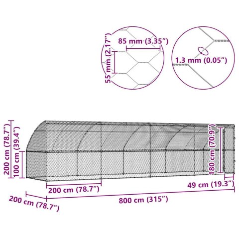 KOJEC DLA PSA 8X2X2 M ZAGRODA WYBIEG STAL OCYNKOWANA DACH ZAMEK DUŻY SOLIDNY