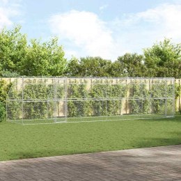 KOJEC DLA PSÓW Z MIEJSCEM DO PRZECHOWYWANIA4 SZT SREBRNY 8X2X2 M STAL