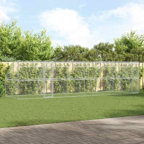 KOJEC DLA PSA ZAGRODA WYBIEG STAL OCYNKOWANA DUŻY SOLIDNY8X2X2 M STAL