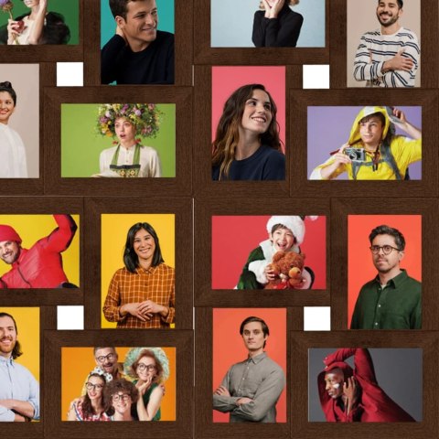 RAMKA NA 24 ZDJĘCIA 10X15CM CIEMNOBRĄZOWA MDF