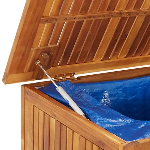 SKRZYNIA OGRODOWA NA KÓŁKACH 150X50X58CM LITE DREWNO AKACJOWE