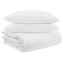 VidaXL Zestaw kołder z poduszką 3 pcs Biały Pióra down