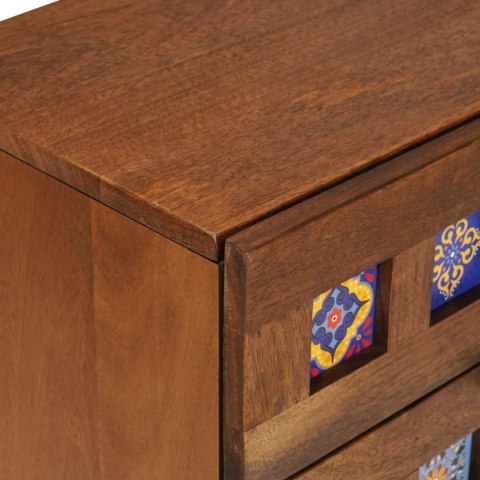 BUFET 2 SZT ORZECH WŁOSKI 60X33,5X75CM DREWNO Z MANGO