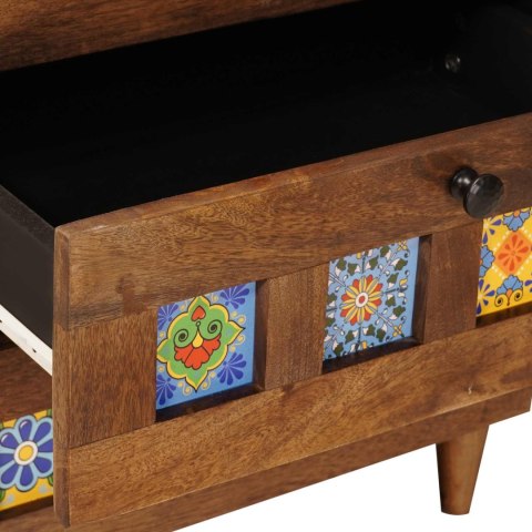 BUFET 2 SZT ORZECH WŁOSKI 60X33,5X75CM DREWNO Z MANGO