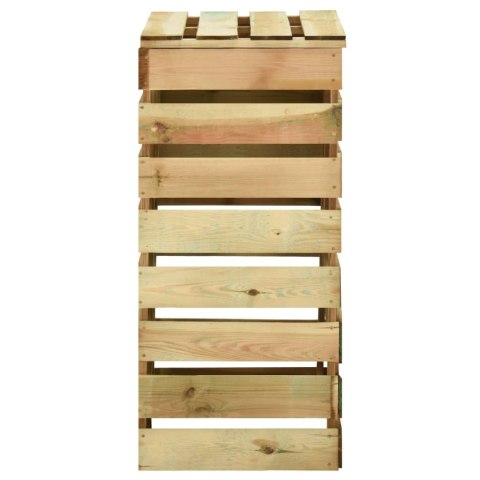 KOMPOSTOWNIKI Z LISTEW 3 SZT. 80X50X100CM IMPREGNOWANA SOSNA