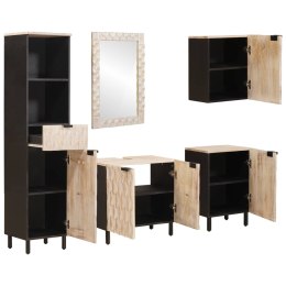 VidaXL Zestawy łazienkowe z półką Wykończenie w kolorze białego prania