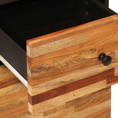 ZESTAWY ŁAZIENKOWE Z SZUFLADĄ Z PÓŁKĄ NATURALNY DREWNO Z MANGO