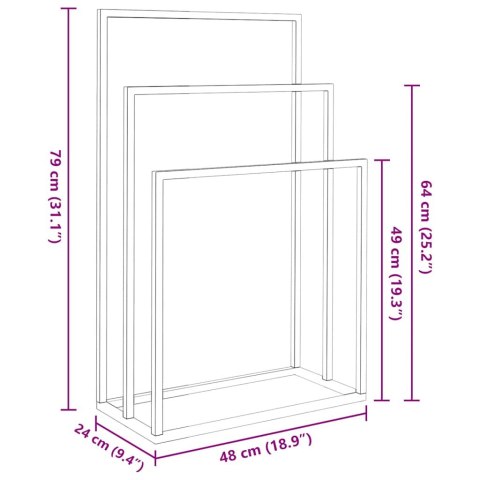 STOJAK NA RĘCZNIKI WIESZAK 3 POZIOMOWY CZARNY