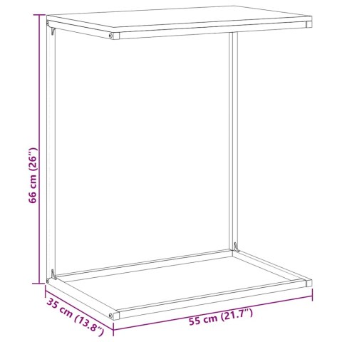 STOLIK BOCZNY BIAŁY 55X35X66CM