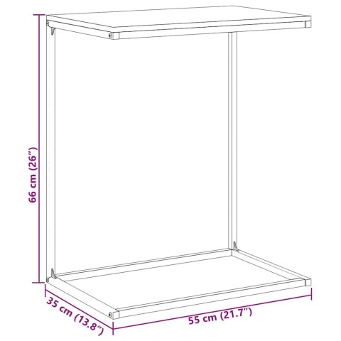 STOLIK BOCZNY CZARNY 55X35X66CM