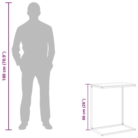 STOLIK BOCZNY CZARNY 55X35X66CM