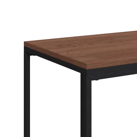 STOLIK BOCZNY NA KÓŁKACH CZARNO-BRĄZOWY 40X30X63,5CM