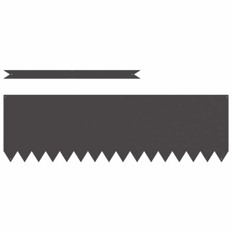 VidaXL Krawężnik do trawnika 50 pcs Czarny 100 x 0.05 x 20 cm