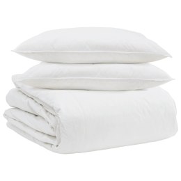 VidaXL Zestaw kołder z poduszką 3 pcs Biały Pióra down