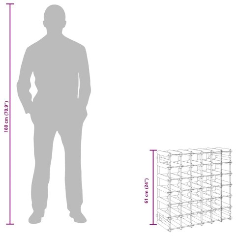 STOJAK NA 42 BUTELKI WINA LITE DREWNO SOSNOWE