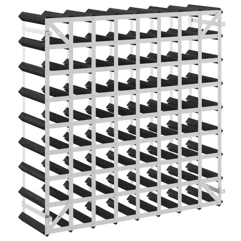 STOJAK NA 72 BUTELKI WINA CZARNY LITE DREWNO SOSNOWE