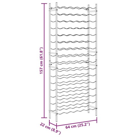 STOJAK NA 96 BUTELEK CZARNY ŻELAZNY
