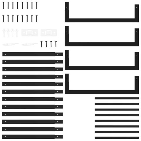 STOJAK NA DREWNO KOMINKOWE OPAŁOWE CZARNY 50X28X132CM STALOWY