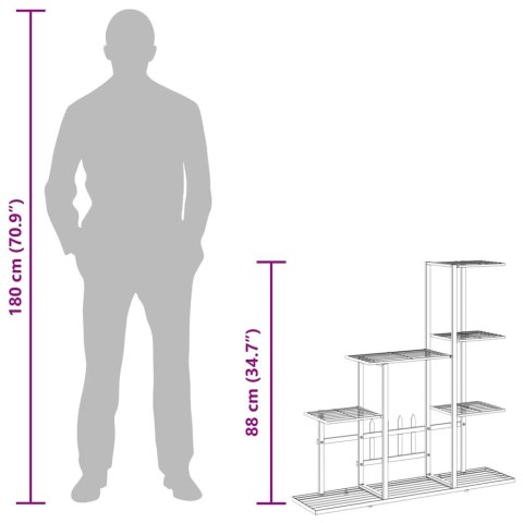 STOJAK NA KWIATY 945X25X88CM CZARNY METALOWY