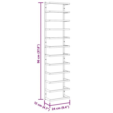 STOJAK NA RĘCZNIK BIAŁY 24X12X96CM STALOWY