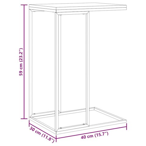 STOLIK BOCZNY BIAŁY 40X30X59CM