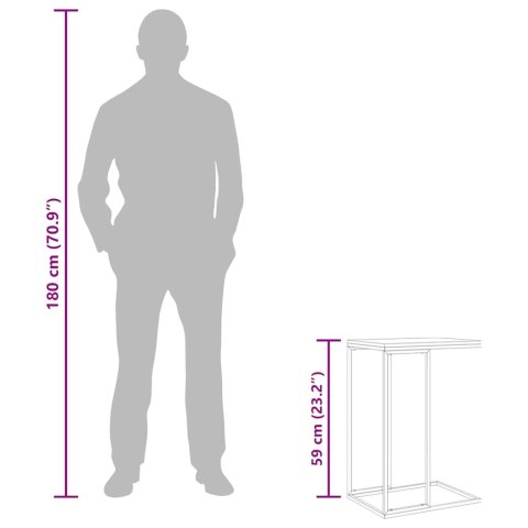 STOLIK BOCZNY BIAŁY 40X30X59CM