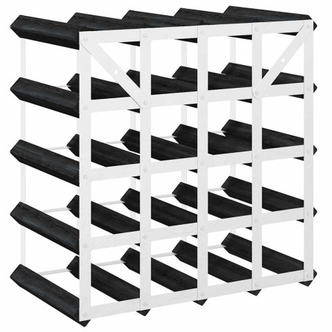 VidaXL Stojak na 20 butelek wina, czarny, lite drewno sosnowe