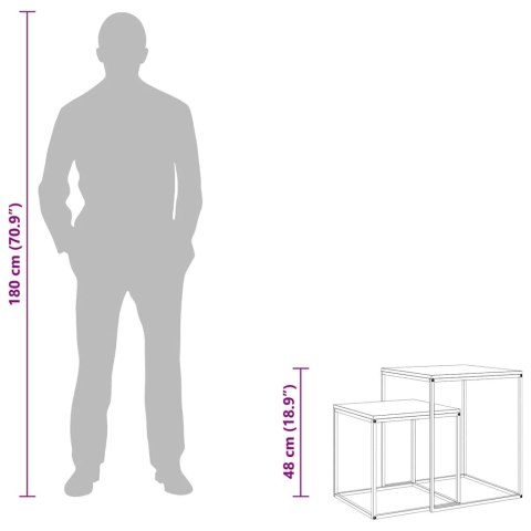 ZESTAW STOLIKÓW 2 SZT I METAL