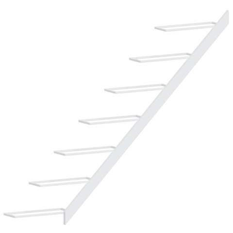 ŚCIENNY UCHWYT NA 7 BUTELEK WINA BIAŁY METALOWY