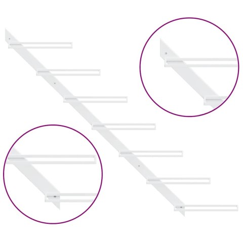 ŚCIENNY UCHWYT NA 7 BUTELEK WINA BIAŁY METALOWY