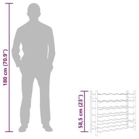 STOJAK NA 36 BUTELEK WINA ZŁOTY METALOWY