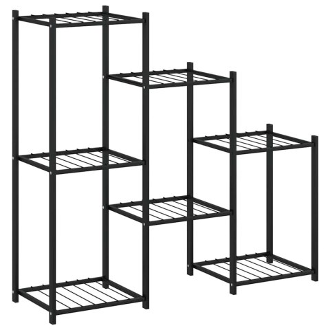 STOJAK NA KWIATY 83X25X80CM CZARNY ŻELAZNY