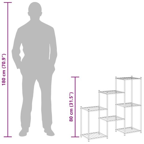STOJAK NA KWIATY 83X25X80CM CZARNY ŻELAZNY
