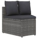 VidaXL 8-częściowa sofa do ogrodu, z poduszkami, polirattan, szara