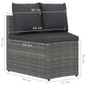 VidaXL 8-częściowa sofa do ogrodu, z poduszkami, polirattan, szara