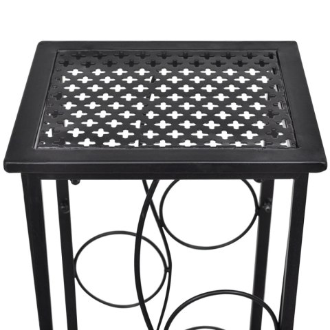 VidaXL Metalowy stojak na 8 butelek wina