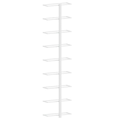 UCHWYTY ŚCIENNE NA 9 BUTELEK WINA 2 SZT BIAŁE ŻELAZNE