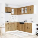 VidaXL Zestaw szafek kuchennych, Lucca, 14-częściowy, dąb artisan